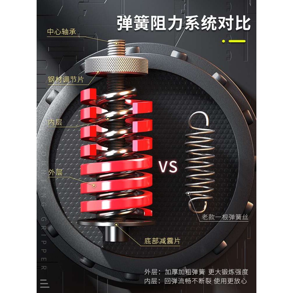 万嘉握力器男士100kg专业级练手力手劲器材可调节款指力训练公斤