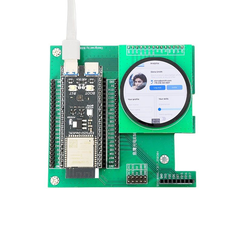 鱼鹰光电1.6寸AMOLED圆测屏套件 触摸屏QSPI接口