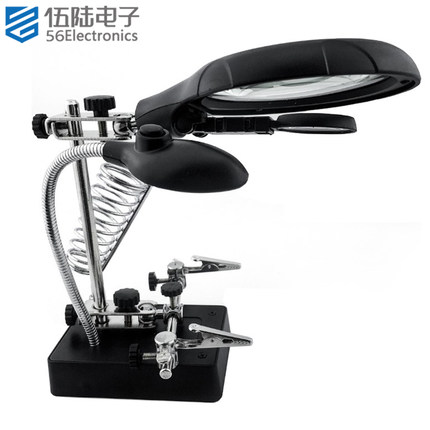 焊台托架焊接维修台式支架放大镜 LED 精密维修焊锡烙铁支架