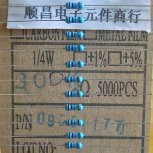 金属膜电阻 精度1% 精密电阻 一件1000个 0.25W 300K