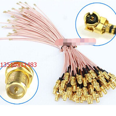 射频IPX/RP-SMA-KKY同轴50欧AP跳线 高频IPEX转反极SMA母信号馈线