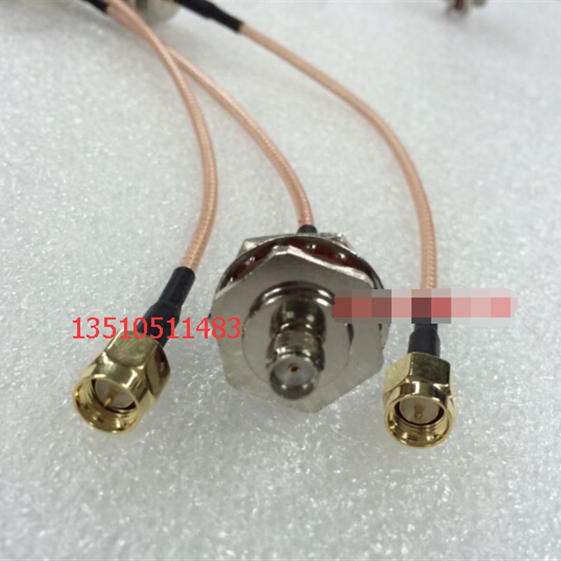 射频AP网桥防水跳线SMA-JK信号线SMA母带法兰转SMA公同轴防水馈线