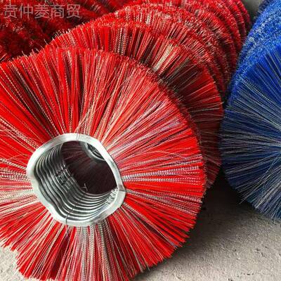 定TED制雪清雪机毛塑料扫钢丝混合刷片山刷猫滑移装载机清洁除雪