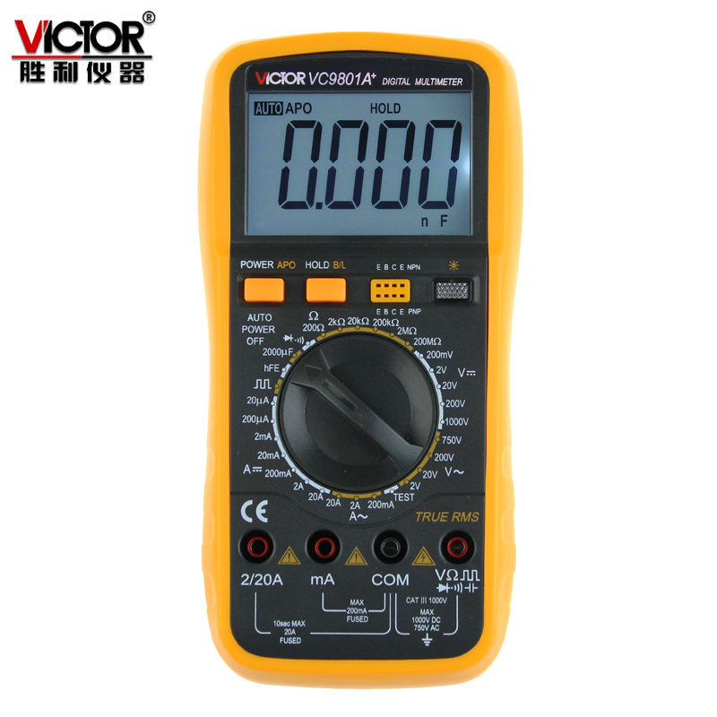 正品万用表数字胜利 VC9804A+ vc9801A+ vc9802A+万能表VC890D