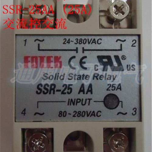FOTEK/阳明 SSR-25AA (25A) 单相 固态继电器 (交流控交流)