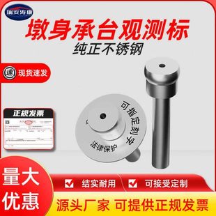 *沉降观测标大桥墩身承台观测点测量标志不锈钢徐变观测标梁体dg