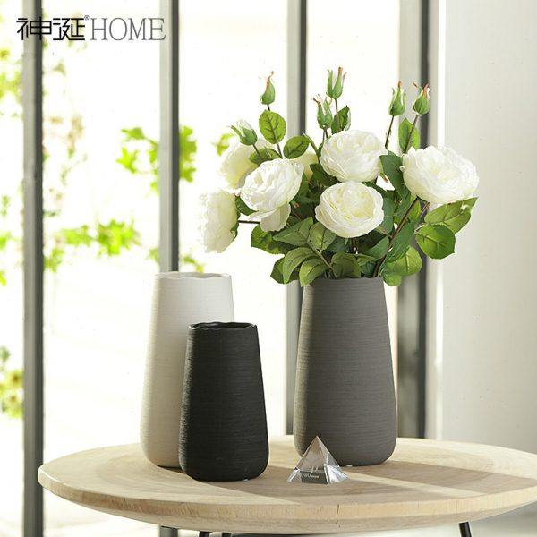 现代简约高级感陶瓷花瓶摆件客厅干花插花器餐桌电视柜家居装饰品,家居饰品,花瓶,淘宝优惠券,粉丝福利购,淘宝优惠卷