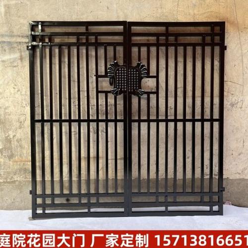 定制铁艺别墅花园拱形门简约铁门庭院门入户拱门架子门户外院子门