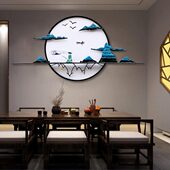 饰品客厅壁挂创意金属挂件禅意餐厅挂饰 墙面装 江山如画 新中式