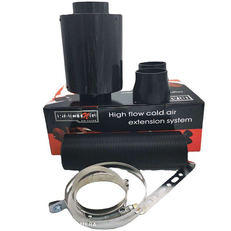 真碳纤进气风箱套装/汽车空滤冬菇头/进气改装高流量纯碳纤风箱