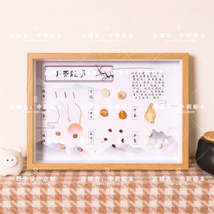 中医标本中药标本展示墙中药材标本装饰画中草药标本中医文化墙