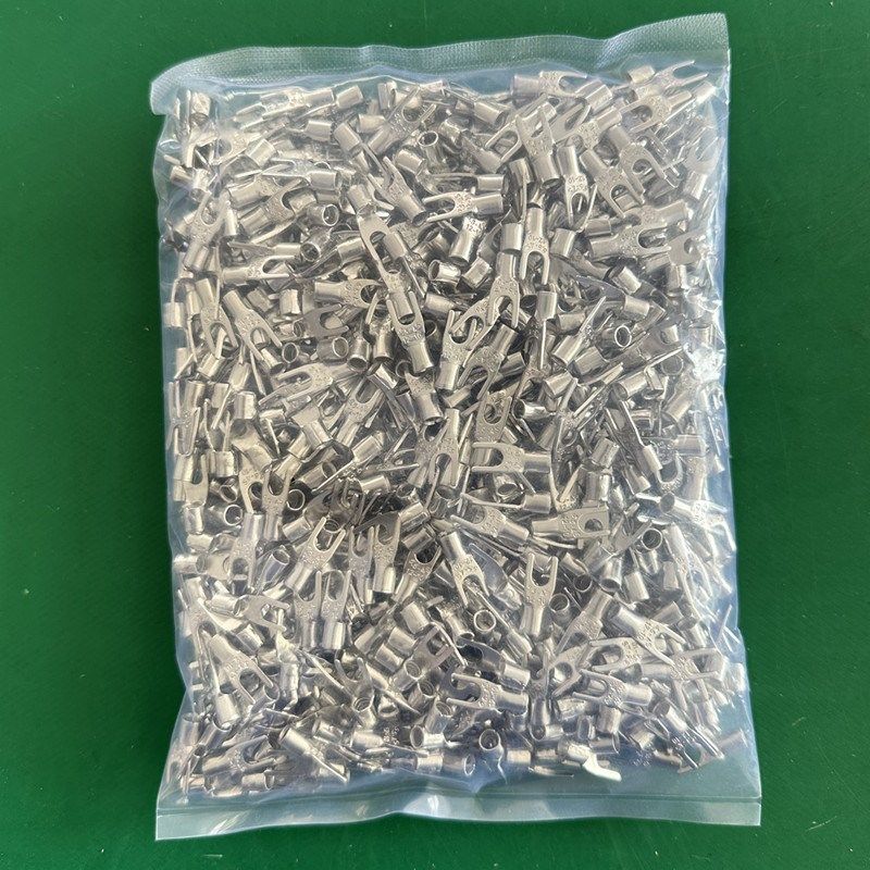 SNB554 冷压叉形Y型U型裸端头紫铜焊口接线端子1000祇54