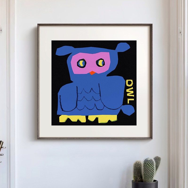 儿童房装饰画内芯可爱卡通动物男女孩儿床头正方形挂画未装裱,家居饰品,现代装饰画,淘宝优惠券,粉丝福利购,淘宝优惠卷