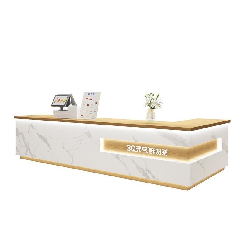 咖啡店操作台面包店蛋糕甜品店前台桌餐饮店柜台奶茶店吧台定制