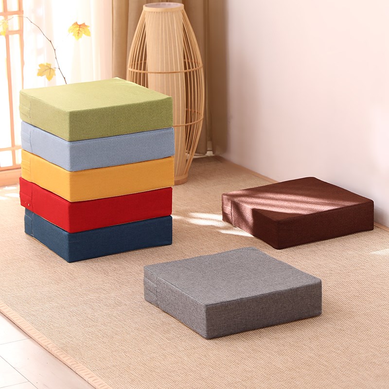 蒲团坐垫加厚榻榻米日式茶几客y厅地毯卧室冬季增高坐垫方形可拆