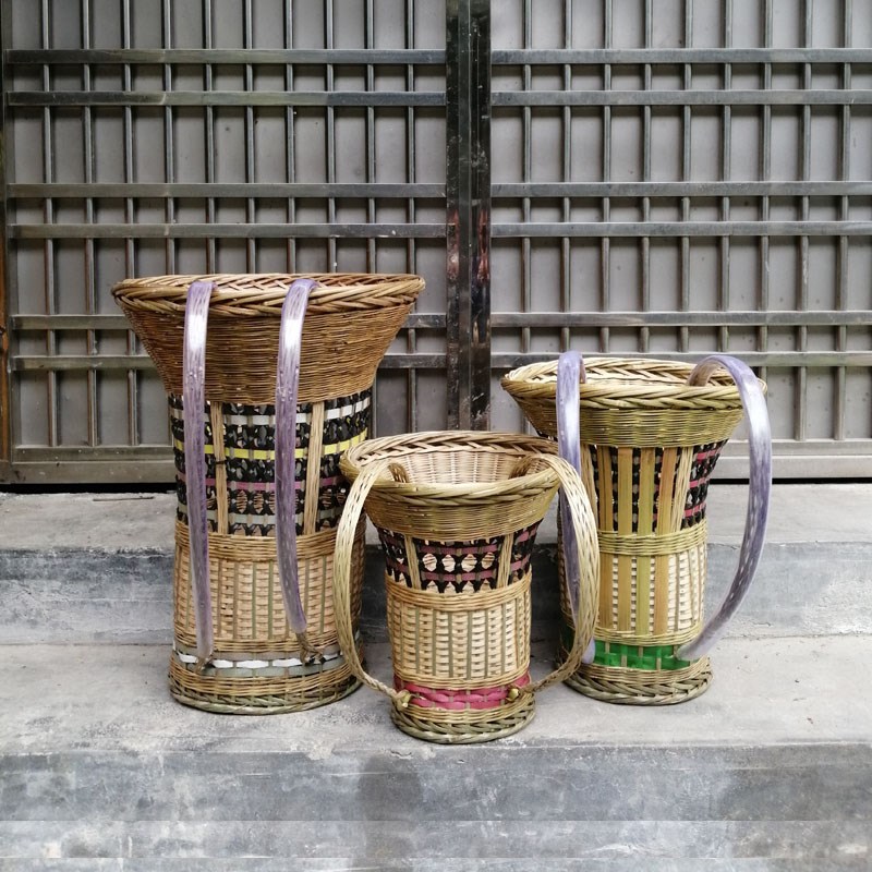 贵州竹编背篓篼纯手工竹篓收纳竹筐框购物家用舞Y台拍摄道具