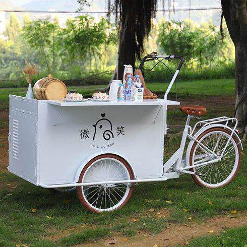 摆摊三轮车 流动铁艺餐车摆摊早餐三轮车夜市美O订头麻辣烫串串制