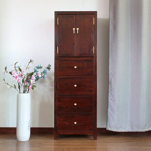 香樟木窄柜子客厅收纳柜中式实木小斗柜带抽屉带门边角柜储物柜
