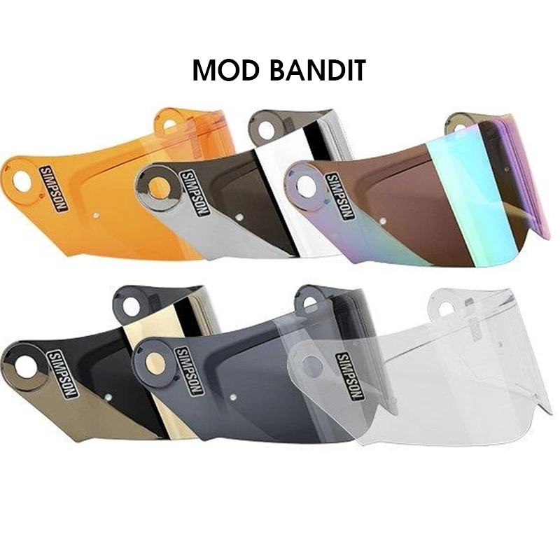 现货包邮辛普森头盔镜片pM30 悍匪不法之徒 揭面盔 黑色电镀金镜