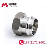 304不锈钢卡压管件卡压水管接头DN15 内牙直通接头 DN100卡压式