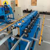 45°斜剪斜切角门框设备 防火防盗门框 花边一机双型成型机