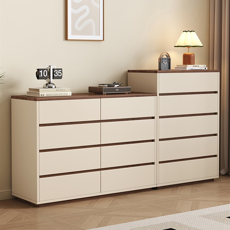 全实木斗柜五斗柜卧室靠墙抽屉储物柜2025新款八斗柜床尾置物柜子