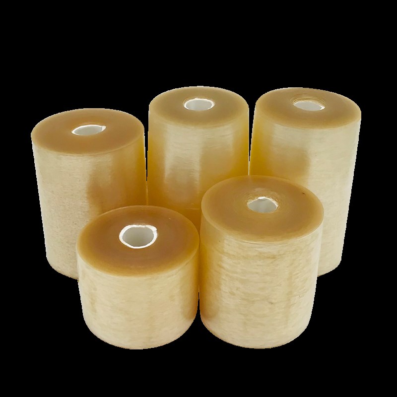 PVC电线缠绕膜工业用打包装拉伸静电透明自粘膜5丝厚款25KG一袋