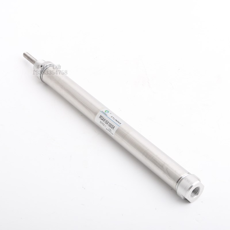 小型迷你气缸 尾部进气 单作用干不回转气缸MSAK16X100SR MSAK16