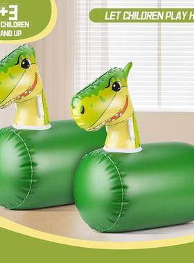 利现货户草坐骑加地厚恐龙独角兽充OSO外气跳跳马儿童骑乘成玩具