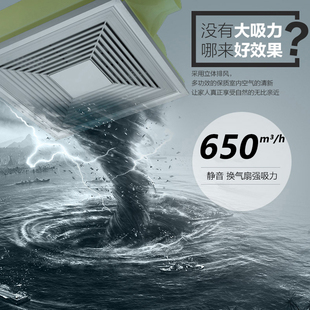 雷仕智集成吊顶强力换气扇30x30厨房卫生间大功率排风吸顶式静音
