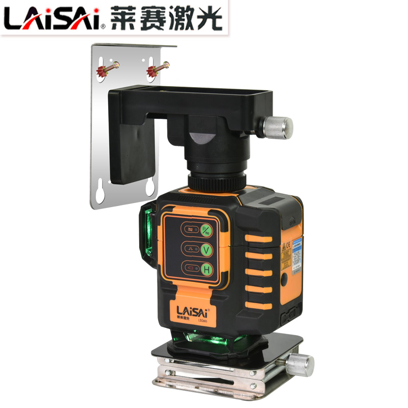 莱赛12线水平仪贴地贴墙仪带遥控蓝绿光LSG665S高精度6X毫米抹灰L