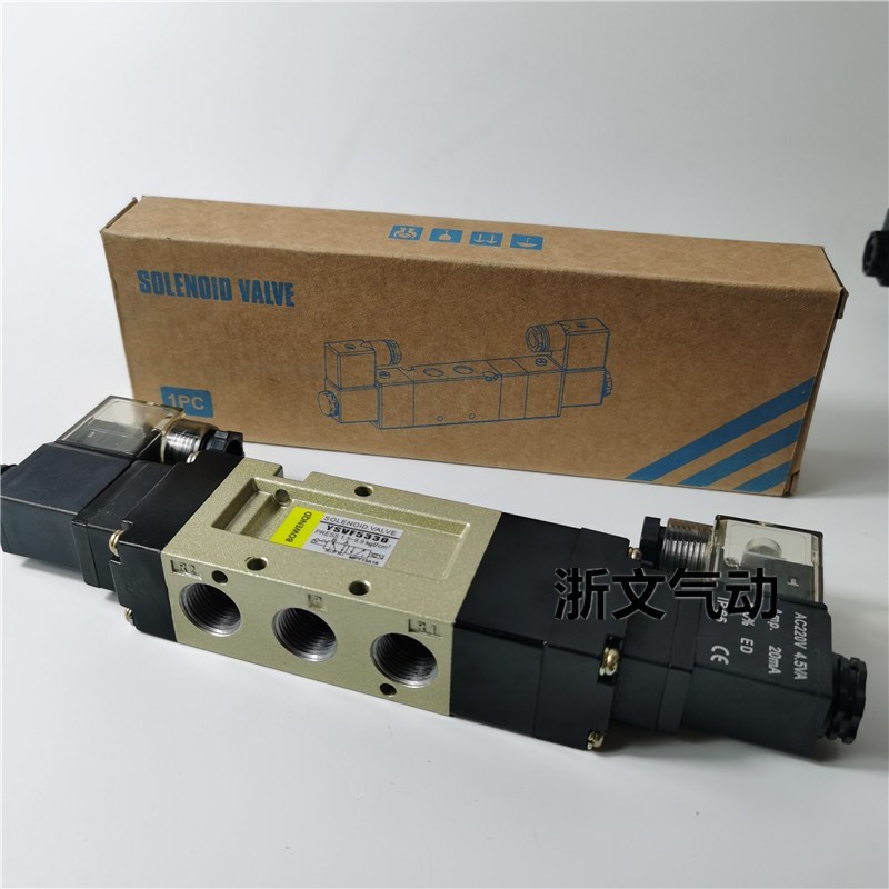 电磁YSVF5320 DC21-26 24V AC220V三位五通换向