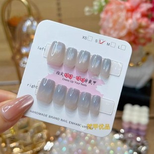 10片装 天空蓝玻璃珠可拆卸穿戴美甲 C358 梵甲优品