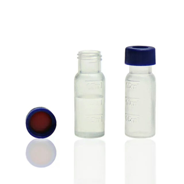 PP塑料透明棕色进样瓶2ML匹配安捷伦沃特世等色谱仪器含盖垫