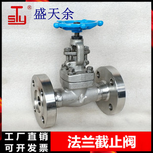 64P 锻钢J41H 100P高压高温蒸汽法兰截止阀 DN15 304 A105