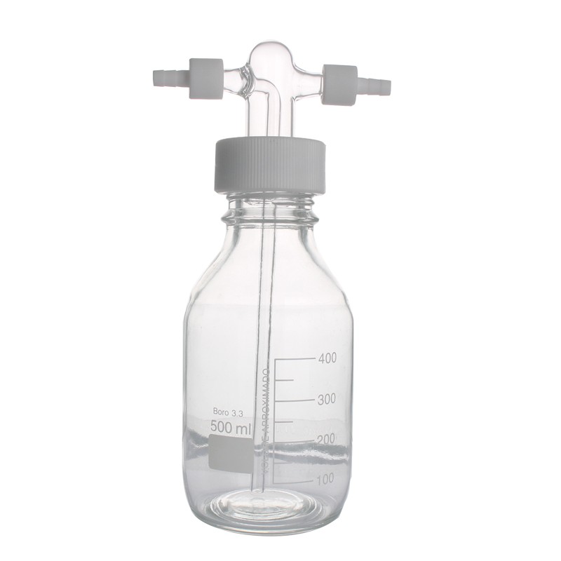 螺口洗气瓶GL45气体洗瓶缓冲瓶密封耐腐250/50M0/1000ml安全瓶