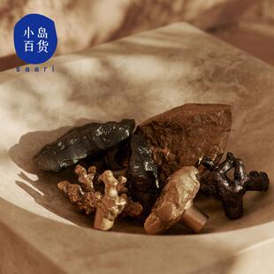 丹麦fermLIVING金属挂钩珊瑚艺术黄铜上墙打孔帽子单个柜门不规则