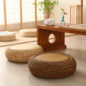 藤编蒲团坐垫客厅地上榻榻米草编坐墩加厚日式 打坐垫拜佛禅修垫