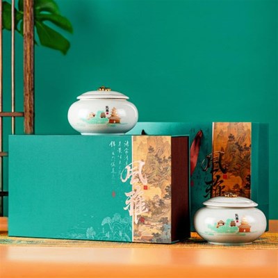 瓷罐茶叶空礼盒毛尖碧螺春龙井绿茶茶叶包装盒空礼盒W子陶瓷茶叶