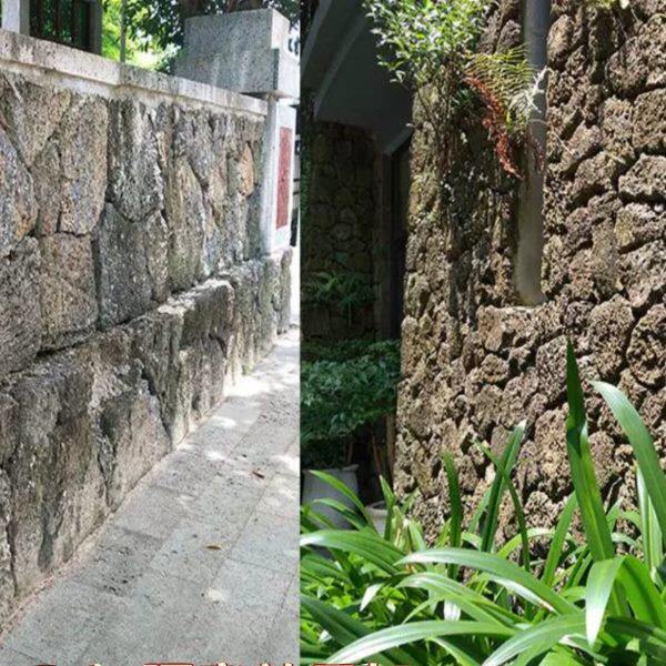灰黑色火山石酒店外墙装修复古风灰色火山岩自然面墙砖吸热