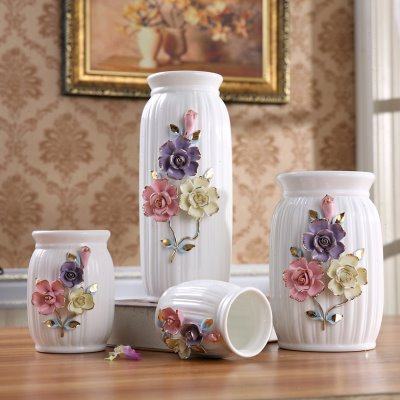 陶瓷花瓶客厅摆件家居电视柜插花干花装饰品欧式创意餐桌水培摆设,家居饰品,花瓶,淘宝优惠券,粉丝福利购,淘宝优惠卷