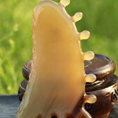 天然白牛角面部刮痧穴位按摩板片美容拨筋片全身刮痧板长10.8厘米