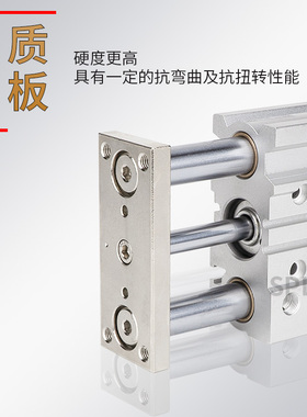 气动三轴带导杆MGPM12 16 20-20 30 40 50 75Z-XC8可调节行程气缸