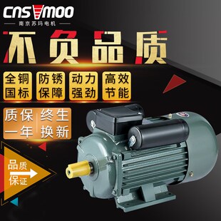 铜线220v单相电机YL家用单项电动机两项小型马达大马力0.75/1.5kw