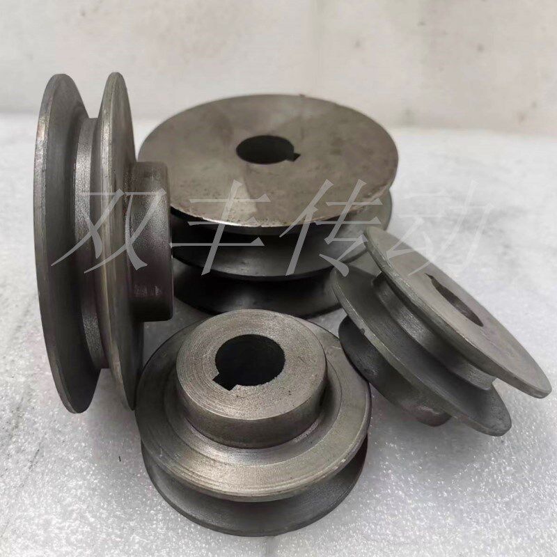 单槽皮带轮A型带台阶直径80毫米双槽B型三槽皮带轮传动件电机轮盘