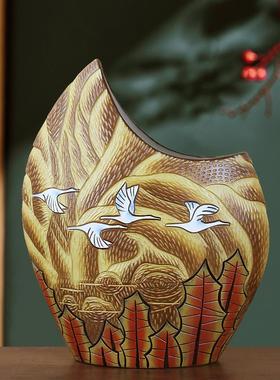 非遗彩陶瓷特色民族风装饰品摆件客厅博古架玄关电视柜装饰工艺礼