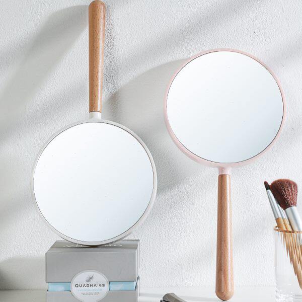 手柄化妆镜子 手拿手持美容院美容双面镜子 随身便携纹绣用品工具