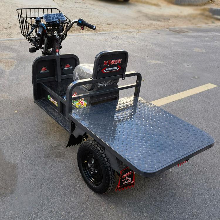 新款载重王牛马加宽大小巧型长跑载货拉货快递平板三轮电动电瓶车