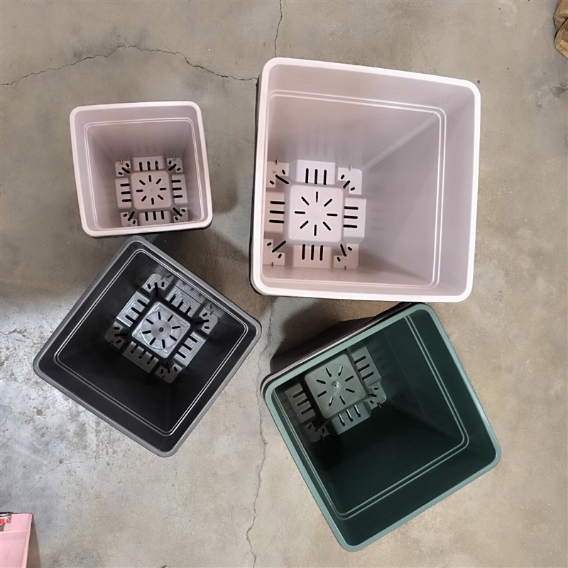 方形花盆正方形青山控根塑料透气花卉加仑盆铁线莲月季大口径