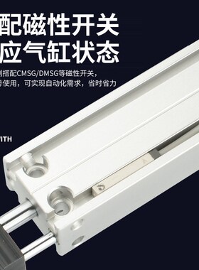 小型气动MKJ10可调行程MKD16气缸CDUKW20/25/32-10X30X50X60X70